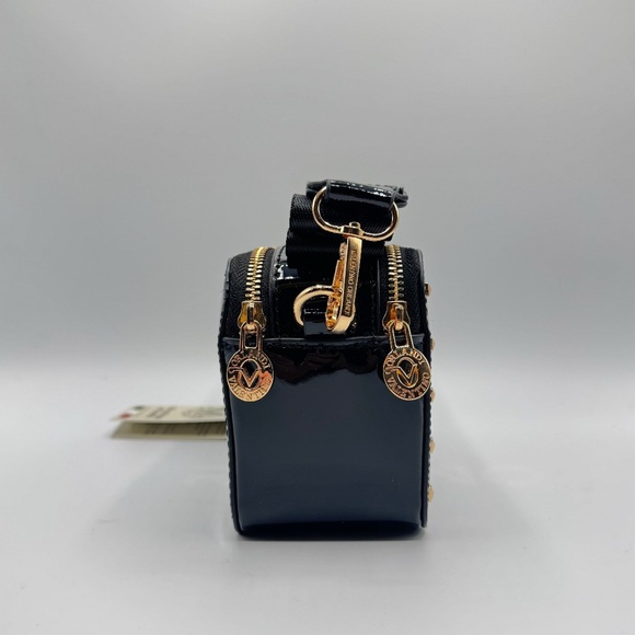 Valentino Orlandi Glossy Black and Gold Studded Crossbody - Picture 2 of 7